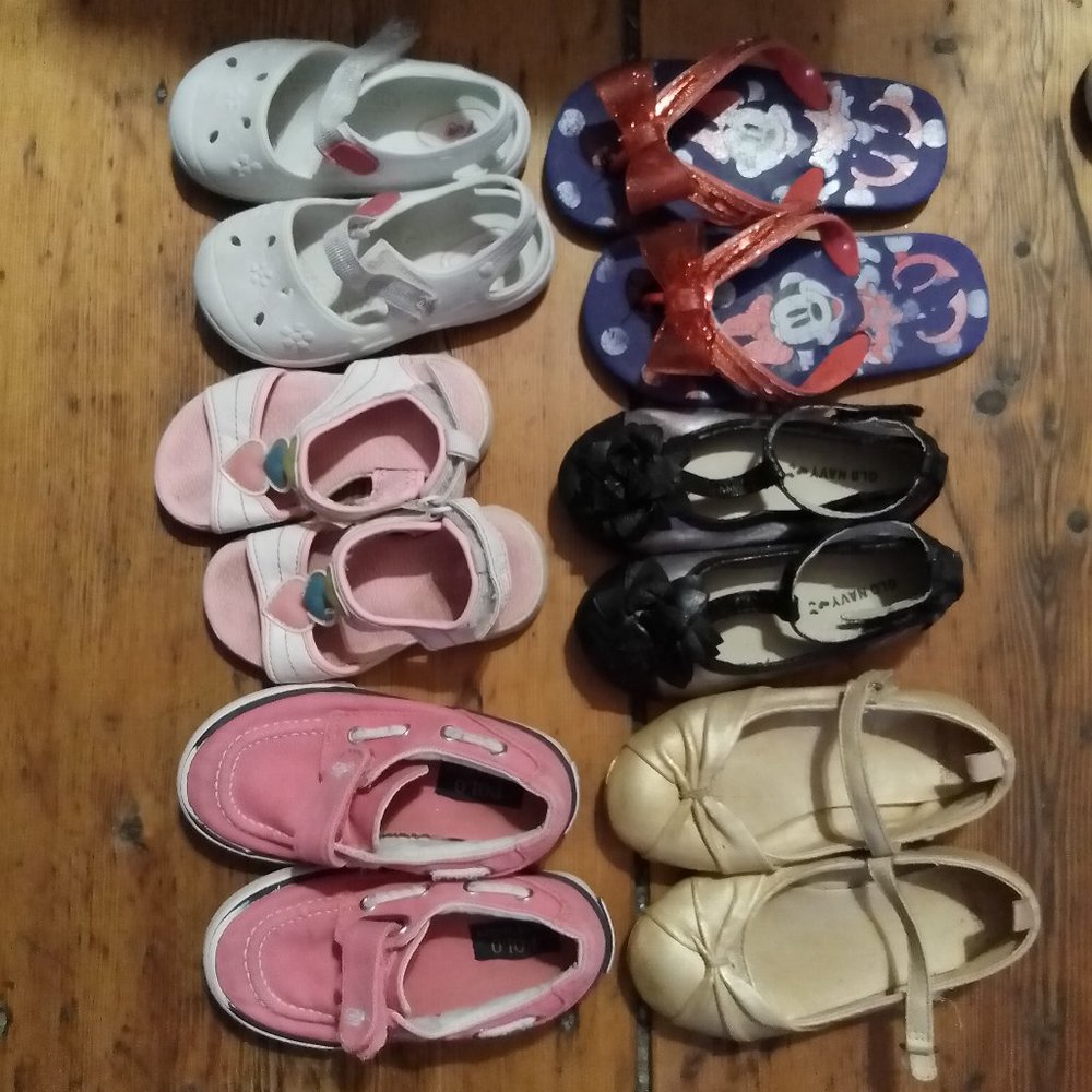 Different shoes for girls. Sizes 6-8